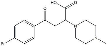 4-(4-bromophenyl)-2-(4-methylpiperazino)-4-oxobutanoic acid Structure