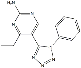 4-ethyl-5-(1-phenyl-1H-1,2,3,4-tetraazol-5-yl)pyrimidin-2-amine 구조식 이미지