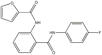 N2-{2-[(4-fluoroanilino)carbonyl]phenyl}-2-furamide 구조식 이미지