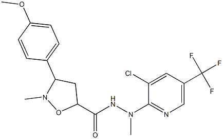 N'-[3-chloro-5-(trifluoromethyl)-2-pyridinyl]-3-(4-methoxyphenyl)-N',2-dimethyltetrahydro-5-isoxazolecarbohydrazide 구조식 이미지