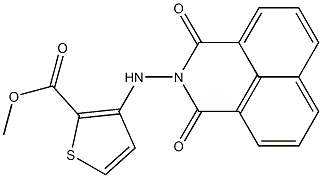 methyl 3-[(1,3-dioxo-2,3-dihydro-1H-benzo[de]isoquinolin-2-yl)amino]thiophene-2-carboxylate 구조식 이미지