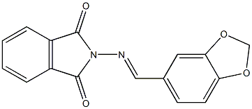 2-[(1,3-benzodioxol-5-ylmethylidene)amino]isoindoline-1,3-dione 구조식 이미지