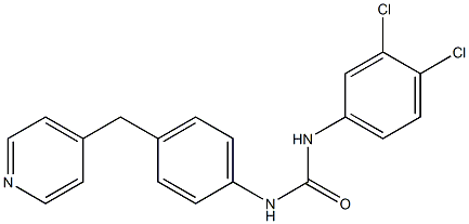 N-(3,4-dichlorophenyl)-N'-[4-(4-pyridinylmethyl)phenyl]urea Structure