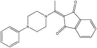 2-[1-(4-phenylpiperazino)ethylidene]-1H-indene-1,3(2H)-dione 구조식 이미지