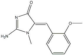 2-amino-5-[(Z)-(2-methoxyphenyl)methylidene]-1-methyl-1H-imidazol-4-one Structure
