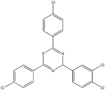 2,6-di(4-chlorophenyl)-4-(3,4-dichlorophenyl)-4H-1,3,5-thiadiazine 구조식 이미지
