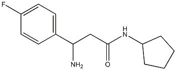 3-Amino-N-cyclopentyl-3-(4-fluorophenyl)-Propionamide 구조식 이미지