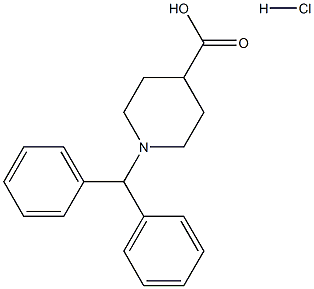 1-Benzhydrylpiperidine-4-Carboxylic Acid Hydrochloride Structure
