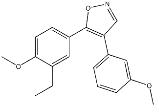 5-(3-ethyl-4-methoxyphenyl)-4-(3-methoxyphenyl)isoxazole 구조식 이미지