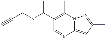 (1-{2,7-dimethylpyrazolo[1,5-a]pyrimidin-6-yl}ethyl)(prop-2-yn-1-yl)amine Structure