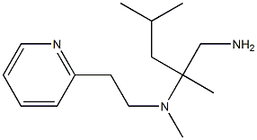 (1-amino-2,4-dimethylpentan-2-yl)(methyl)[2-(pyridin-2-yl)ethyl]amine Structure