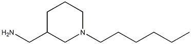 (1-hexylpiperidin-3-yl)methanamine 구조식 이미지