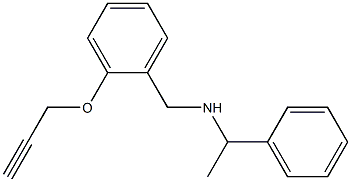 (1-phenylethyl)({[2-(prop-2-yn-1-yloxy)phenyl]methyl})amine 구조식 이미지