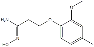 (1Z)-N'-hydroxy-3-(2-methoxy-4-methylphenoxy)propanimidamide 구조식 이미지