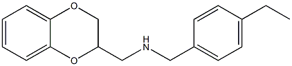 (2,3-dihydro-1,4-benzodioxin-2-ylmethyl)[(4-ethylphenyl)methyl]amine Structure
