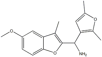 (2,5-dimethylfuran-3-yl)(5-methoxy-3-methyl-1-benzofuran-2-yl)methanamine Structure