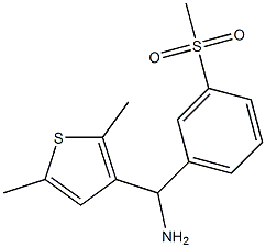 (2,5-dimethylthiophen-3-yl)(3-methanesulfonylphenyl)methanamine 구조식 이미지