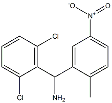 (2,6-dichlorophenyl)(2-methyl-5-nitrophenyl)methanamine Structure