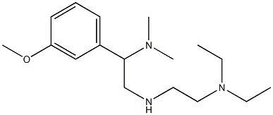 (2-{[2-(diethylamino)ethyl]amino}-1-(3-methoxyphenyl)ethyl)dimethylamine 구조식 이미지