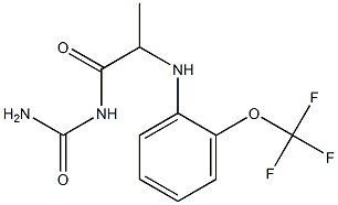 (2-{[2-(trifluoromethoxy)phenyl]amino}propanoyl)urea Structure