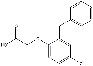 (2-benzyl-4-chlorophenoxy)acetic acid 구조식 이미지