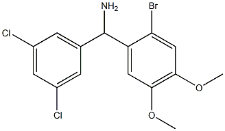 (2-bromo-4,5-dimethoxyphenyl)(3,5-dichlorophenyl)methanamine 구조식 이미지