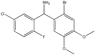 (2-bromo-4,5-dimethoxyphenyl)(5-chloro-2-fluorophenyl)methanamine 구조식 이미지