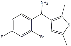 (2-bromo-4-fluorophenyl)(2,5-dimethylthiophen-3-yl)methanamine Structure