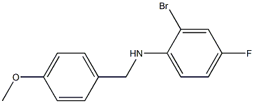 (2-bromo-4-fluorophenyl)(4-methoxyphenyl)methylamine 구조식 이미지