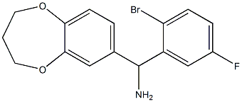 (2-bromo-5-fluorophenyl)(3,4-dihydro-2H-1,5-benzodioxepin-7-yl)methanamine Structure