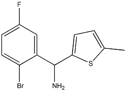 (2-bromo-5-fluorophenyl)(5-methylthiophen-2-yl)methanamine Structure