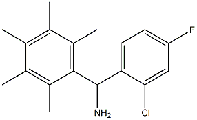 (2-chloro-4-fluorophenyl)(2,3,4,5,6-pentamethylphenyl)methanamine 구조식 이미지