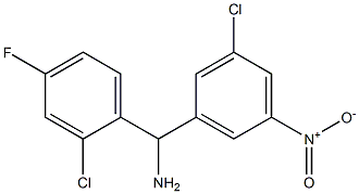 (2-chloro-4-fluorophenyl)(3-chloro-5-nitrophenyl)methanamine 구조식 이미지