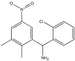 (2-chlorophenyl)(2,3-dimethyl-5-nitrophenyl)methanamine Structure