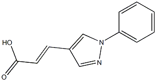 (2E)-3-(1-phenyl-1H-pyrazol-4-yl)prop-2-enoic acid 구조식 이미지