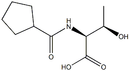 (2S,3R)-2-[(cyclopentylcarbonyl)amino]-3-hydroxybutanoic acid Structure