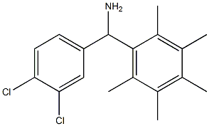 (3,4-dichlorophenyl)(2,3,4,5,6-pentamethylphenyl)methanamine 구조식 이미지