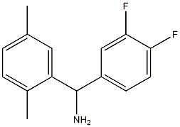 (3,4-difluorophenyl)(2,5-dimethylphenyl)methanamine Structure