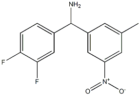 (3,4-difluorophenyl)(3-methyl-5-nitrophenyl)methanamine Structure