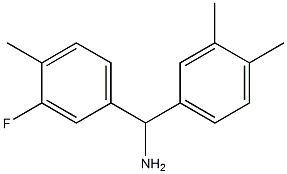 (3,4-dimethylphenyl)(3-fluoro-4-methylphenyl)methanamine Structure