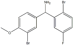 (3-bromo-4-methoxyphenyl)(2-bromo-5-fluorophenyl)methanamine 구조식 이미지