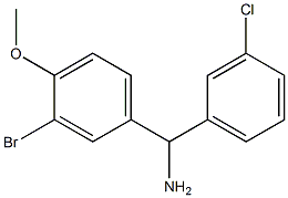 (3-bromo-4-methoxyphenyl)(3-chlorophenyl)methanamine Structure