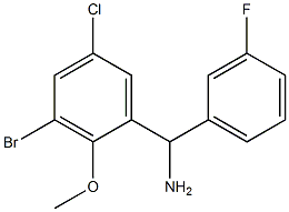 (3-bromo-5-chloro-2-methoxyphenyl)(3-fluorophenyl)methanamine Structure