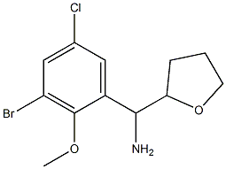 (3-bromo-5-chloro-2-methoxyphenyl)(oxolan-2-yl)methanamine 구조식 이미지