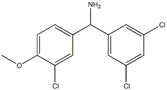 (3-chloro-4-methoxyphenyl)(3,5-dichlorophenyl)methanamine 구조식 이미지