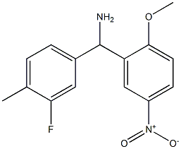 (3-fluoro-4-methylphenyl)(2-methoxy-5-nitrophenyl)methanamine 구조식 이미지