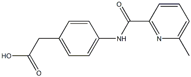 (4-{[(6-methylpyridin-2-yl)carbonyl]amino}phenyl)acetic acid Structure