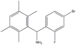 (4-bromo-2-fluorophenyl)(2,3,5,6-tetramethylphenyl)methanamine 구조식 이미지