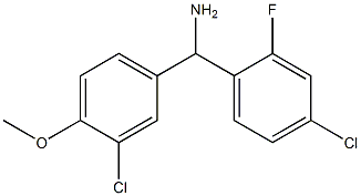 (4-chloro-2-fluorophenyl)(3-chloro-4-methoxyphenyl)methanamine 구조식 이미지