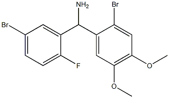 (5-bromo-2-fluorophenyl)(2-bromo-4,5-dimethoxyphenyl)methanamine Structure